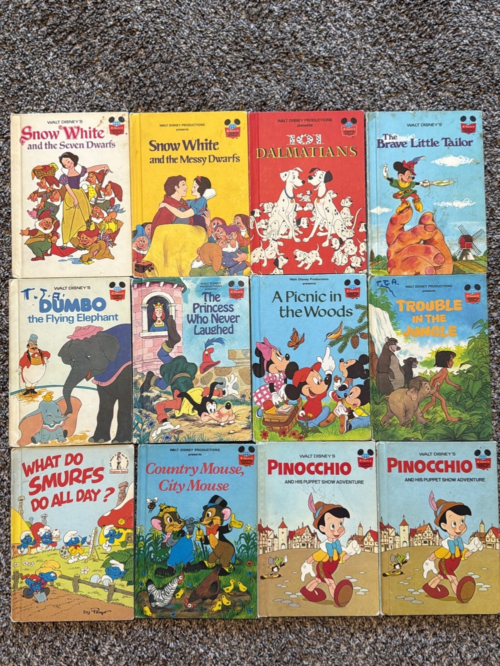 Vintage Disney Classic Children's Story Book Set - Assorted Colors